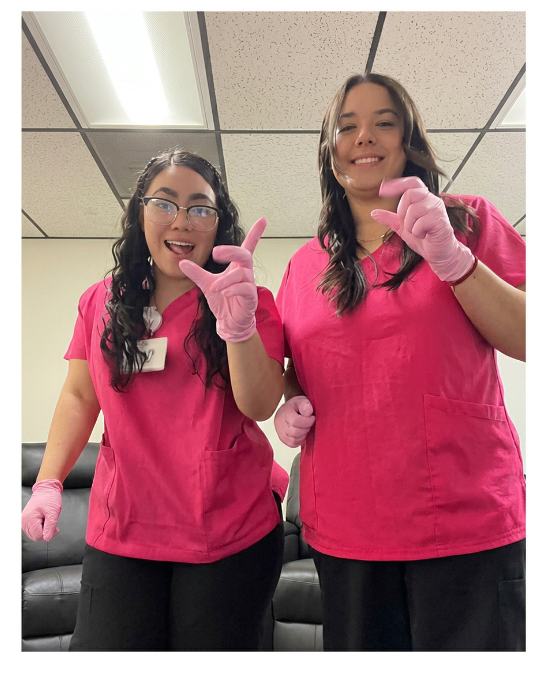 Maria and Jennifer in pink FB post 3